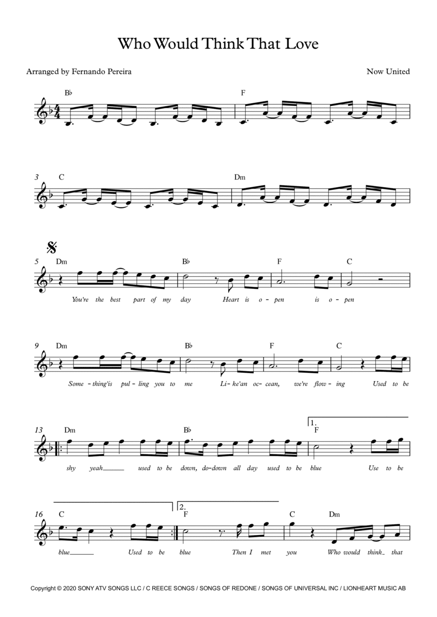 Who Would Think That Love (arr. Fernando Pereira)