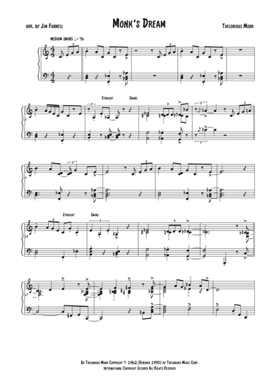 Monk's Dream (arr. Jim Funnell)