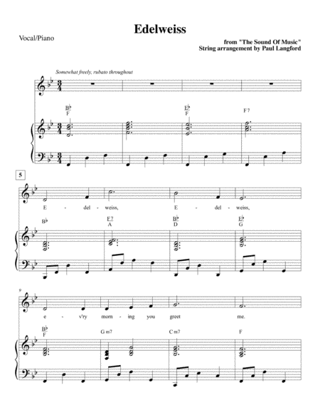 Edelweiss (arr. Paul Langford)
