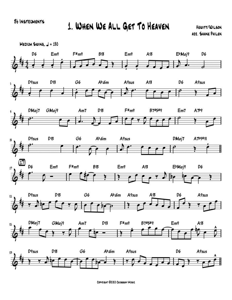 When We All Get To Heaven - Bb Instruments (arr. Shane Philen)