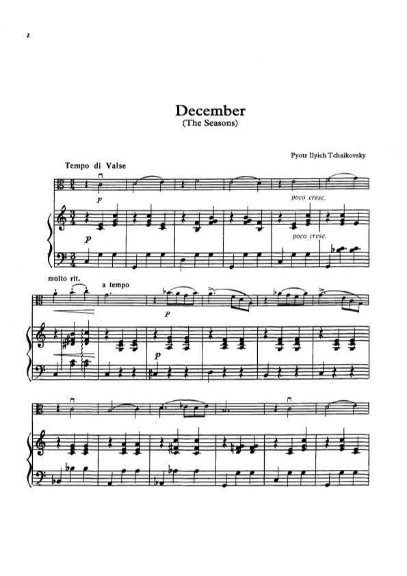December (arr. Unknown)