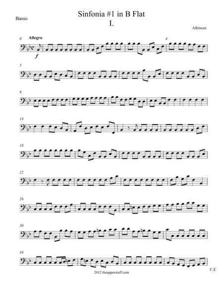 Sinfonia #1 in B Flat Major Movement 1 (arr. Nick Lacanski)