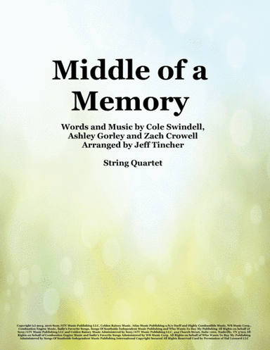 Middle Of A Memory (arr. Jeff Tincher)