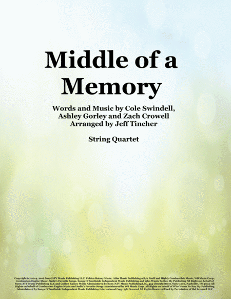 Middle Of A Memory (arr. Jeff Tincher)