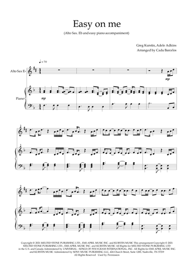 Easy On Me (arr. Cadu Barcelos)