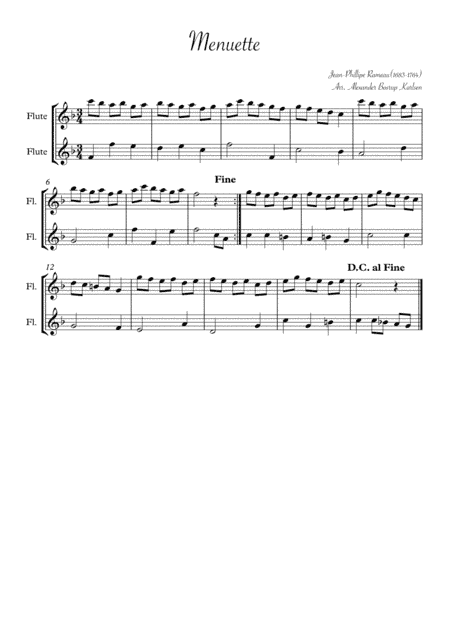 Menuette (arr. Alexander Bosrup Karlsen)