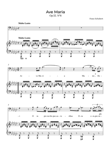 Ave Maria Schubert - Baritone in Gb (arr. Alex Nunes Rodrigues)