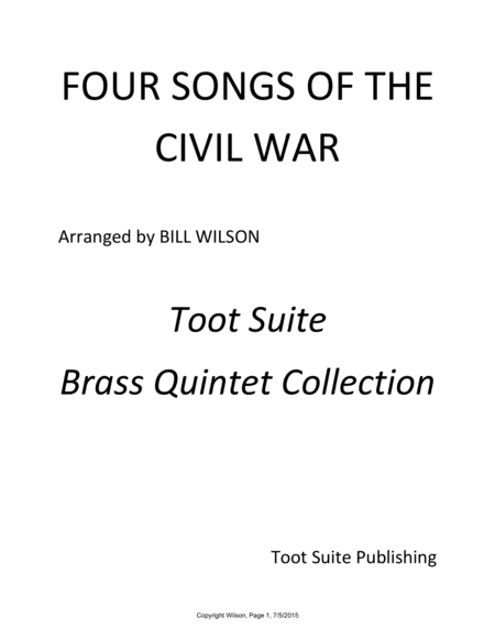 Four Songs of the Civil War (arr. Bill Wilson)