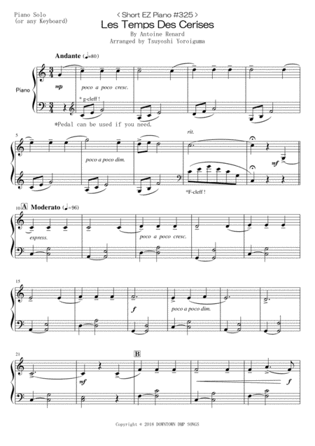 Les Temps Des Cerises (arr. Tsuyoshi Yoroiguma)