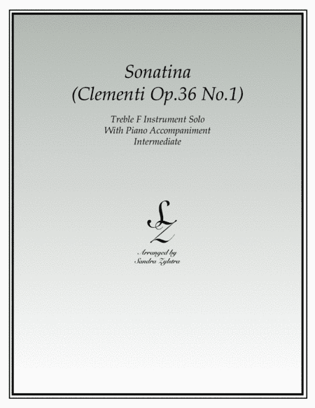 Sonatina-Clementi (Op. 36, No. 1) (treble F instrument solo) (arr. Sandra Zylstra)