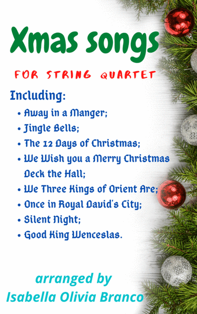 Most popular Christmas songs for String quartet (arr. I.O. Branco)