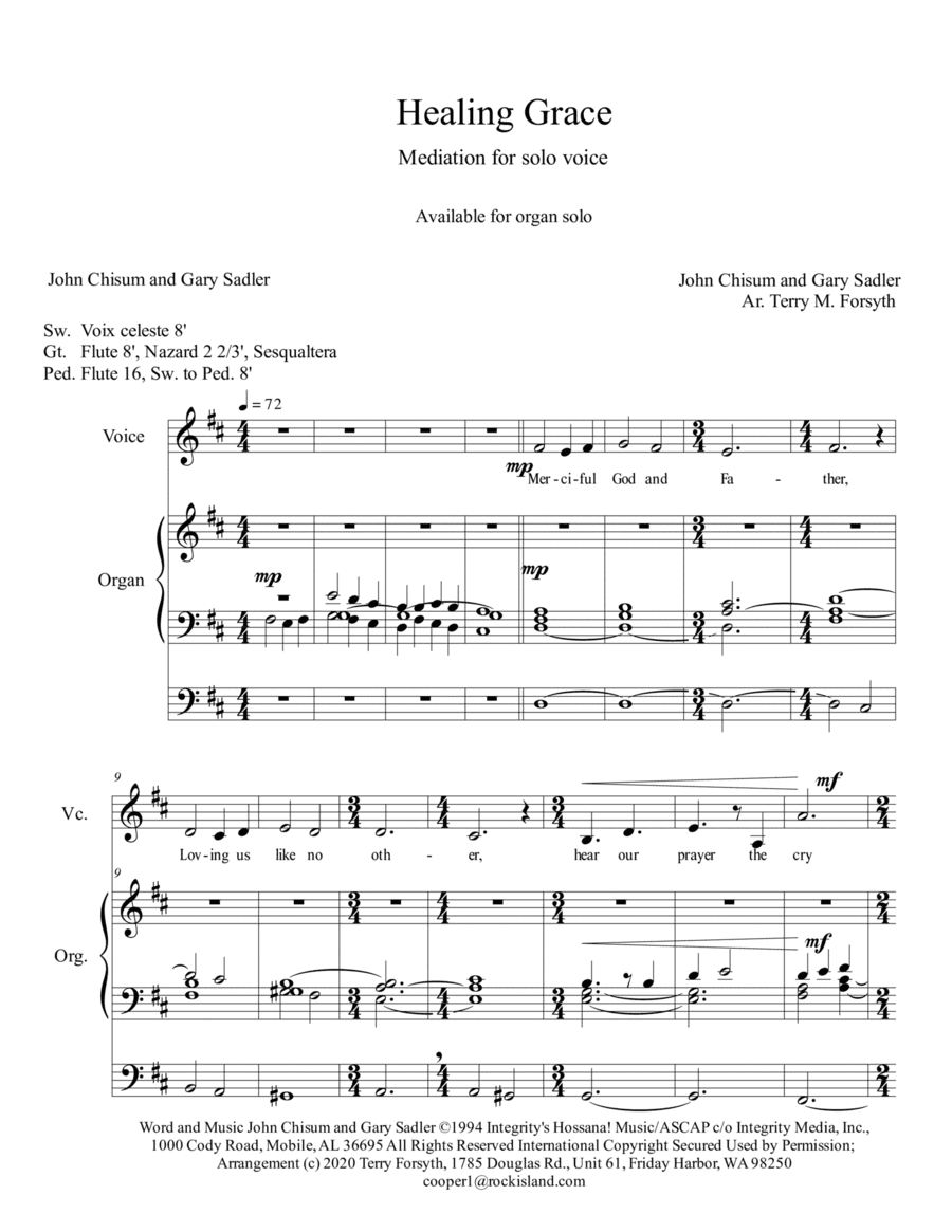 Healing Grace (arr. Terry M. Forsyth)