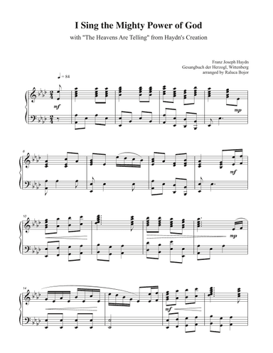I Sing the Mighty Power of God (with Haydn's Creation) (arr. Raluca Bojor)