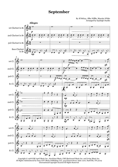 September (arr. Kayleigh Huelin)