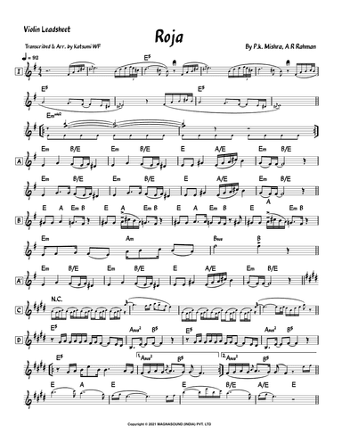 Roja (arr. Katsumi WF)