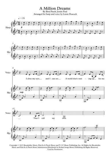 A Million Dreams (arr. Lizzie Peacock)