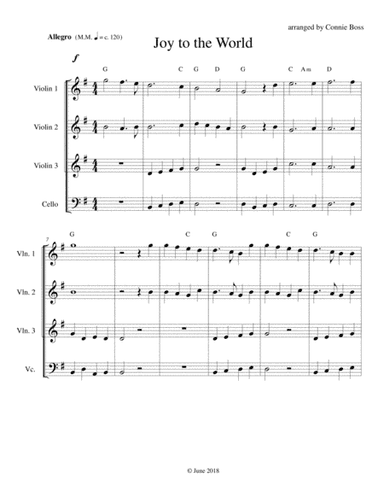 Joy to the World - Strings (arr. Connie Boss)