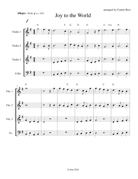 Joy to the World - Strings (arr. Connie Boss)