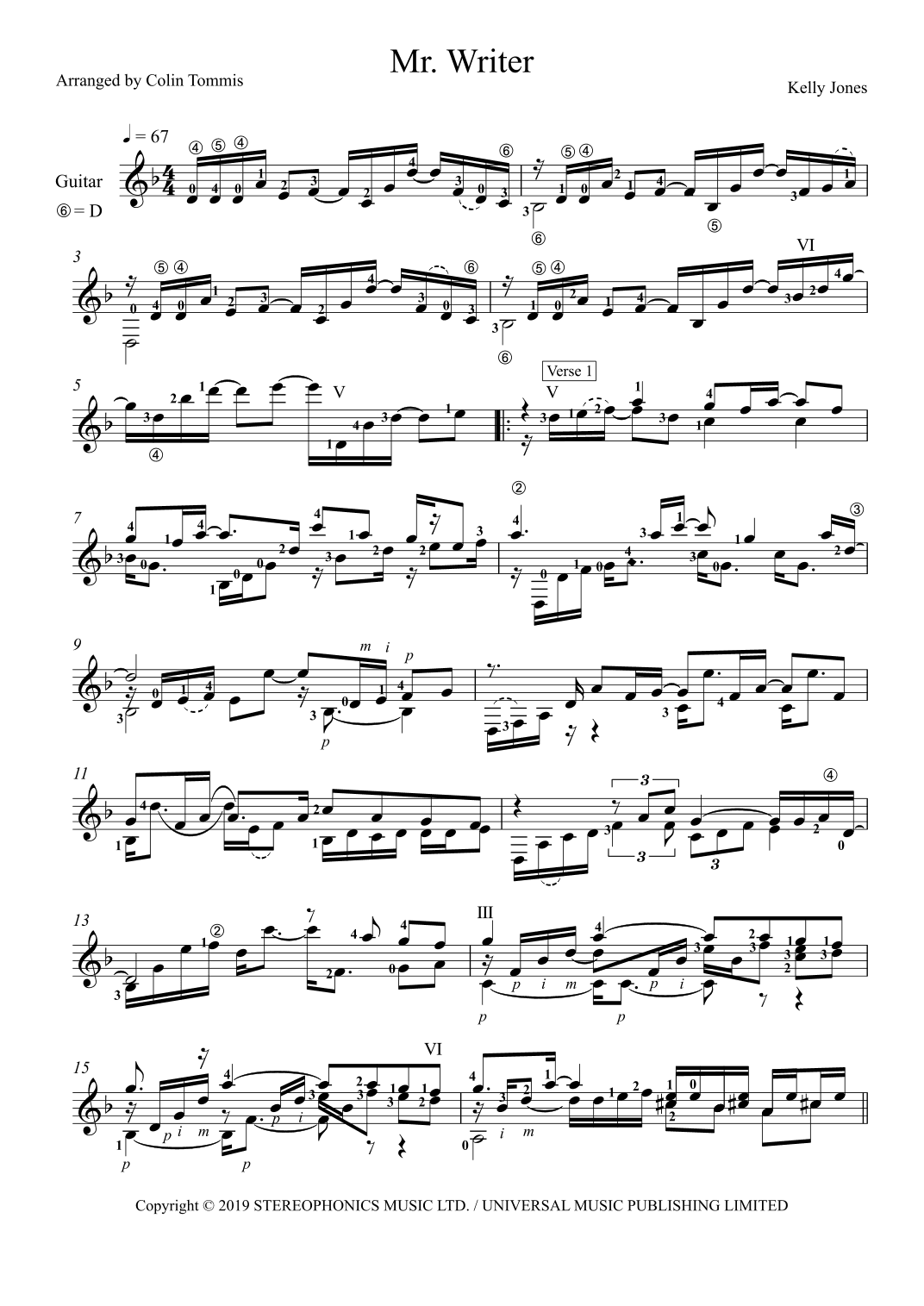 Mr. Writer (arr. Colin Tommis)