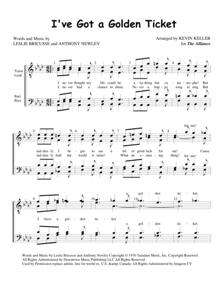 I've Got A Golden Ticket (arr. Kevin Keller)