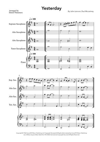 Yesterday (arr. Daniel Nakamura)