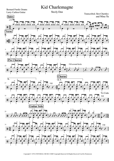 Kid Charlemagne (arr. Ben Charnley, Mina Yu)