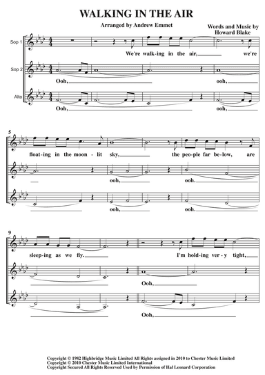 Walking In The Air (arr. Andrew Emmet)