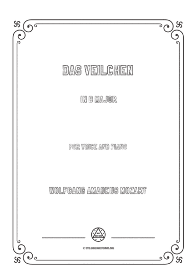 Mozart-Das Veilchen in B Major,for Voice and Piano (arr. MSM)