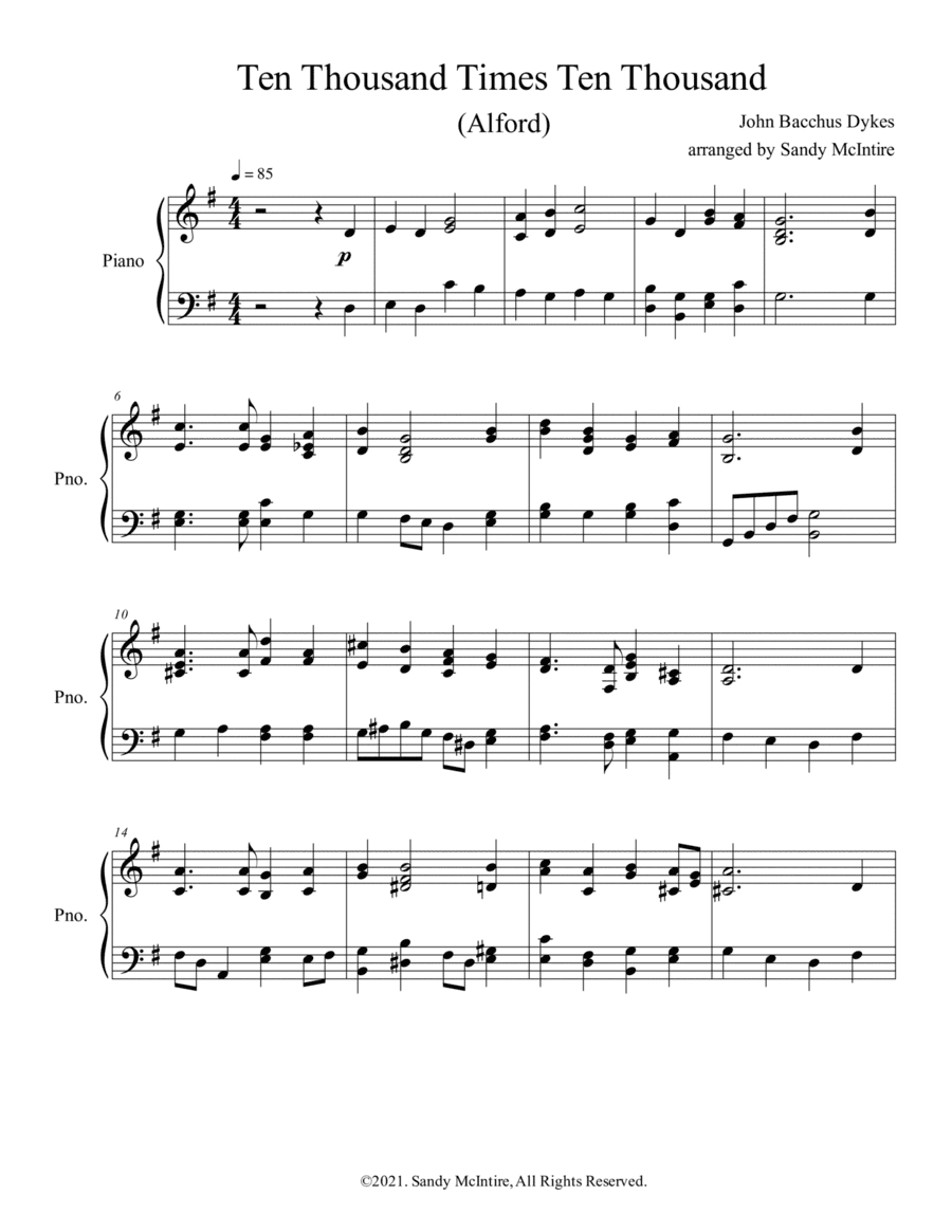 Ten Thousand Times Ten Thousand (Alford) (arr. Sandy McIntire)