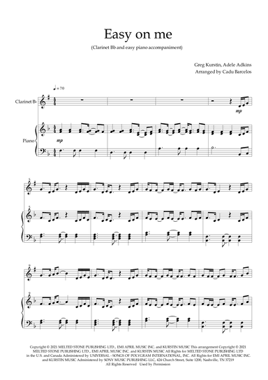Easy On Me (arr. Cadu Barcelos)