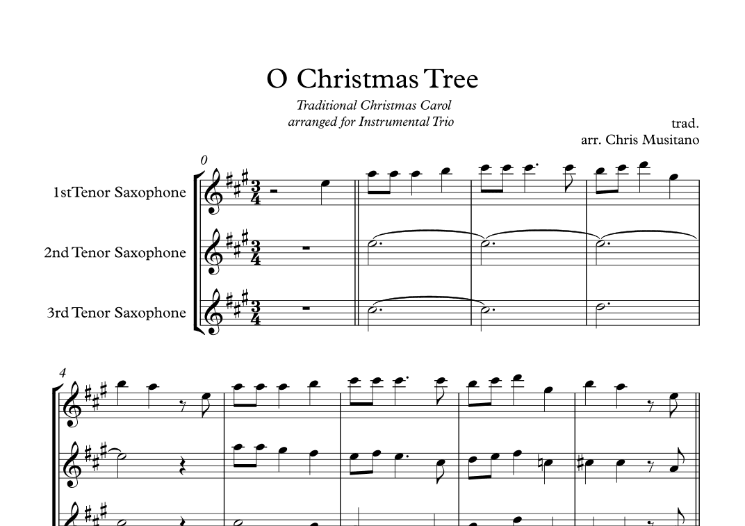 O Christmas Tree (arr. Chris Musitano)