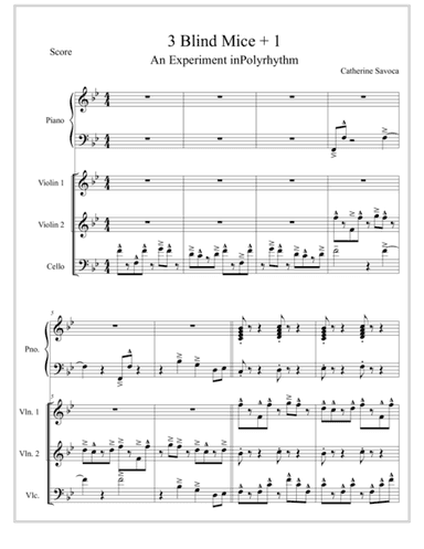 Three Blind Mice + 1 (arr. Catherine Savoca)