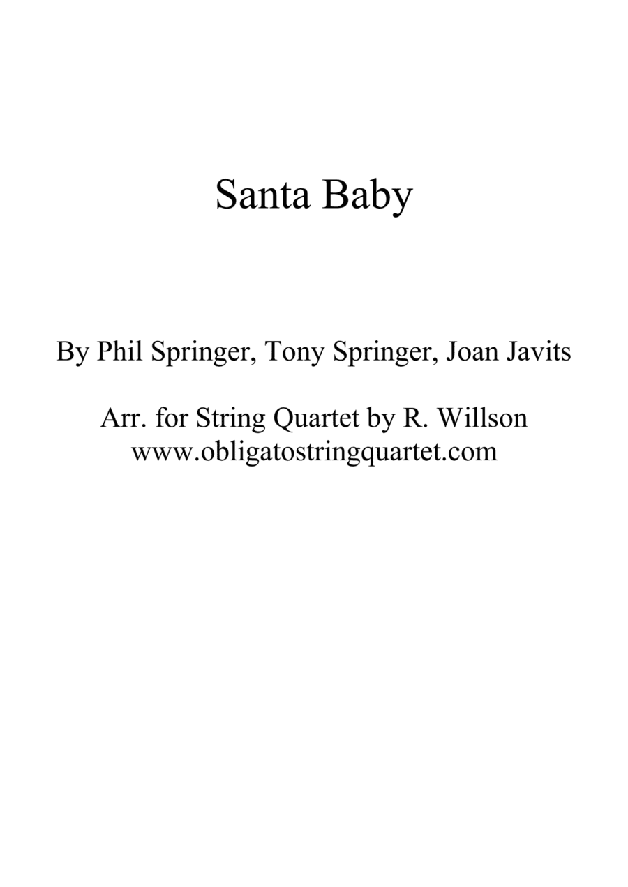 Santa Baby (arr. Rebecca Willson)
