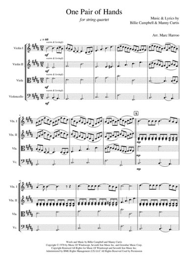 One Pair Of Hands (arr. Marc Harroo)