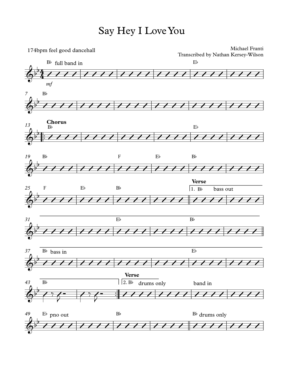 Say Hey (i Love You) (arr. Nathan Kersey-Wilson)