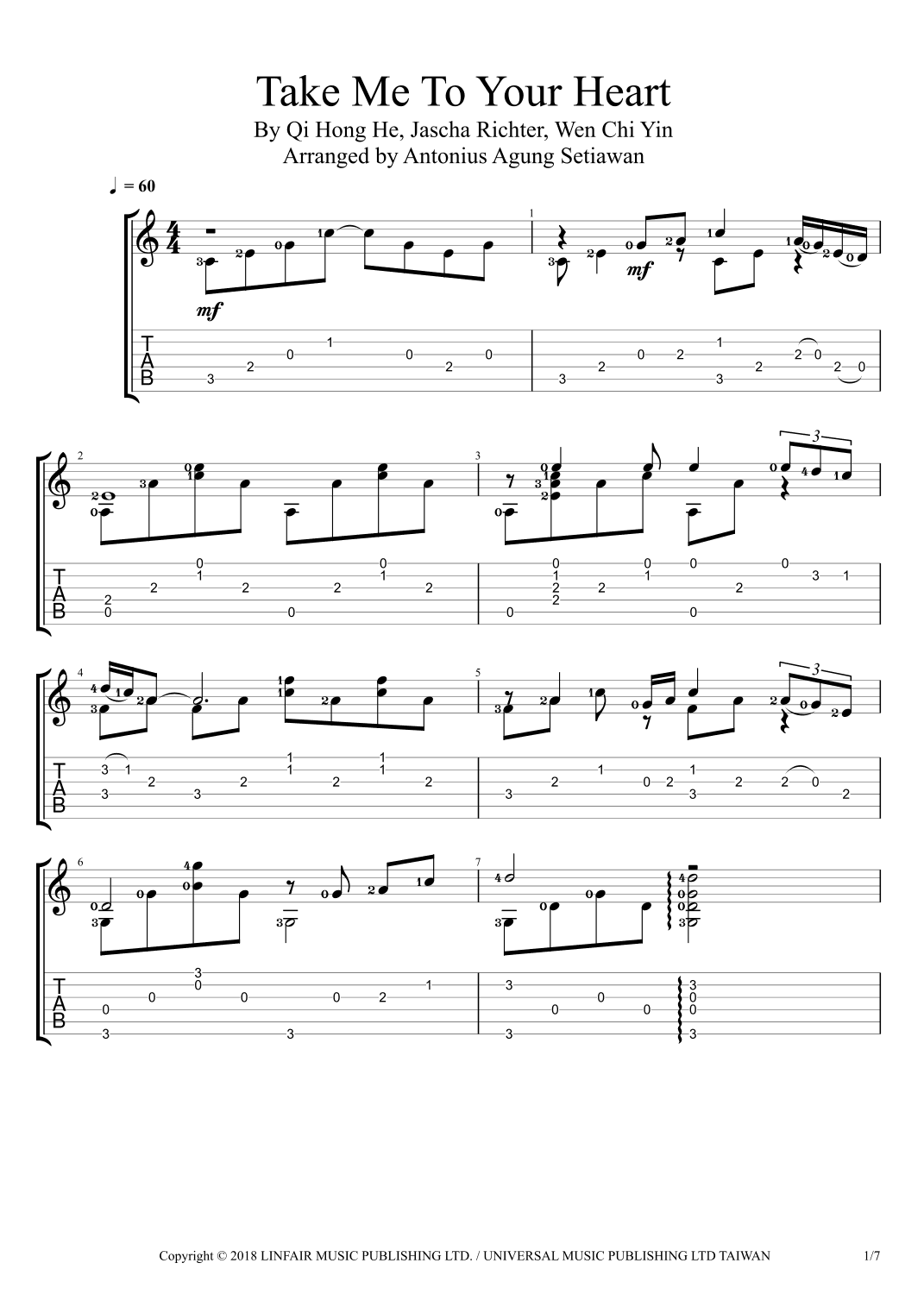 Take Me To Your Heart (arr. Antonius Agung Setiawan)