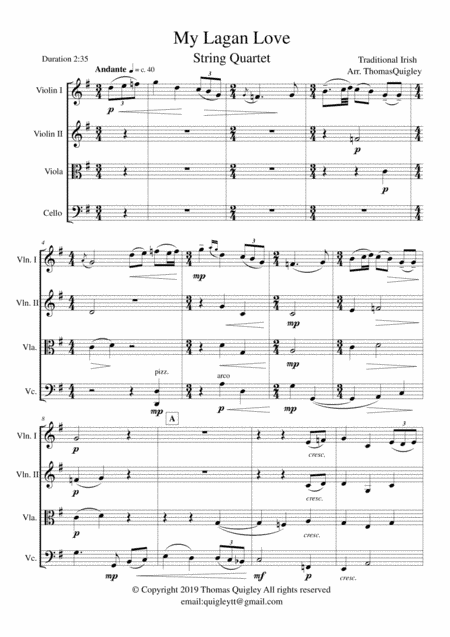 My Lagan Love (arr. Thomas Quigley)