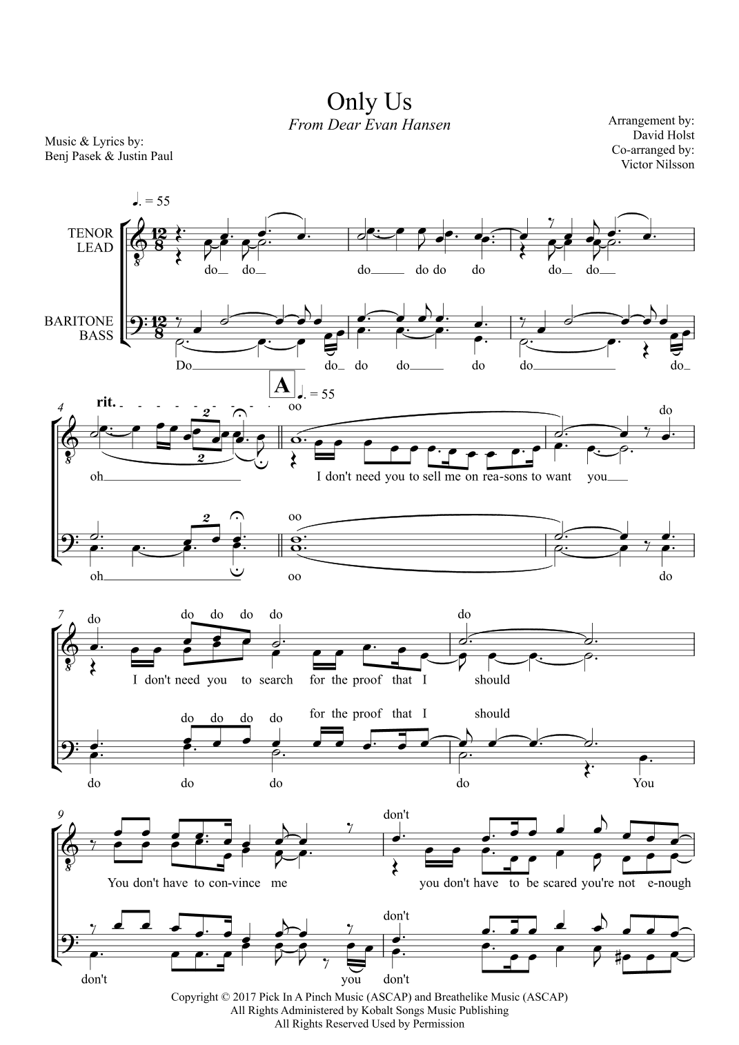 Only Us (arr. David Holst)