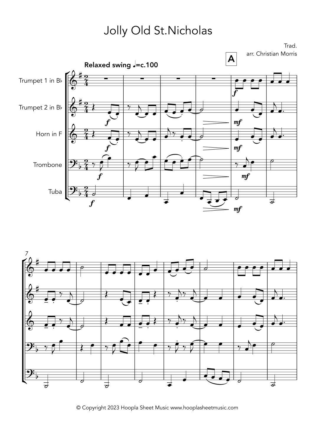 Jolly Old St. Nicholas (arr. Christian Morris)