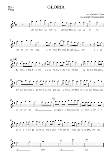 Gloria (arr. Griselda Casas)
