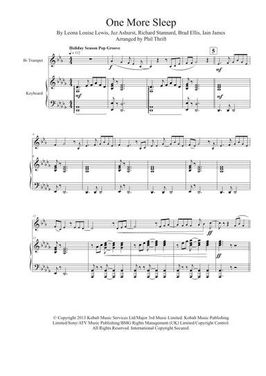 One More Sleep (arr. Phil Thrift)