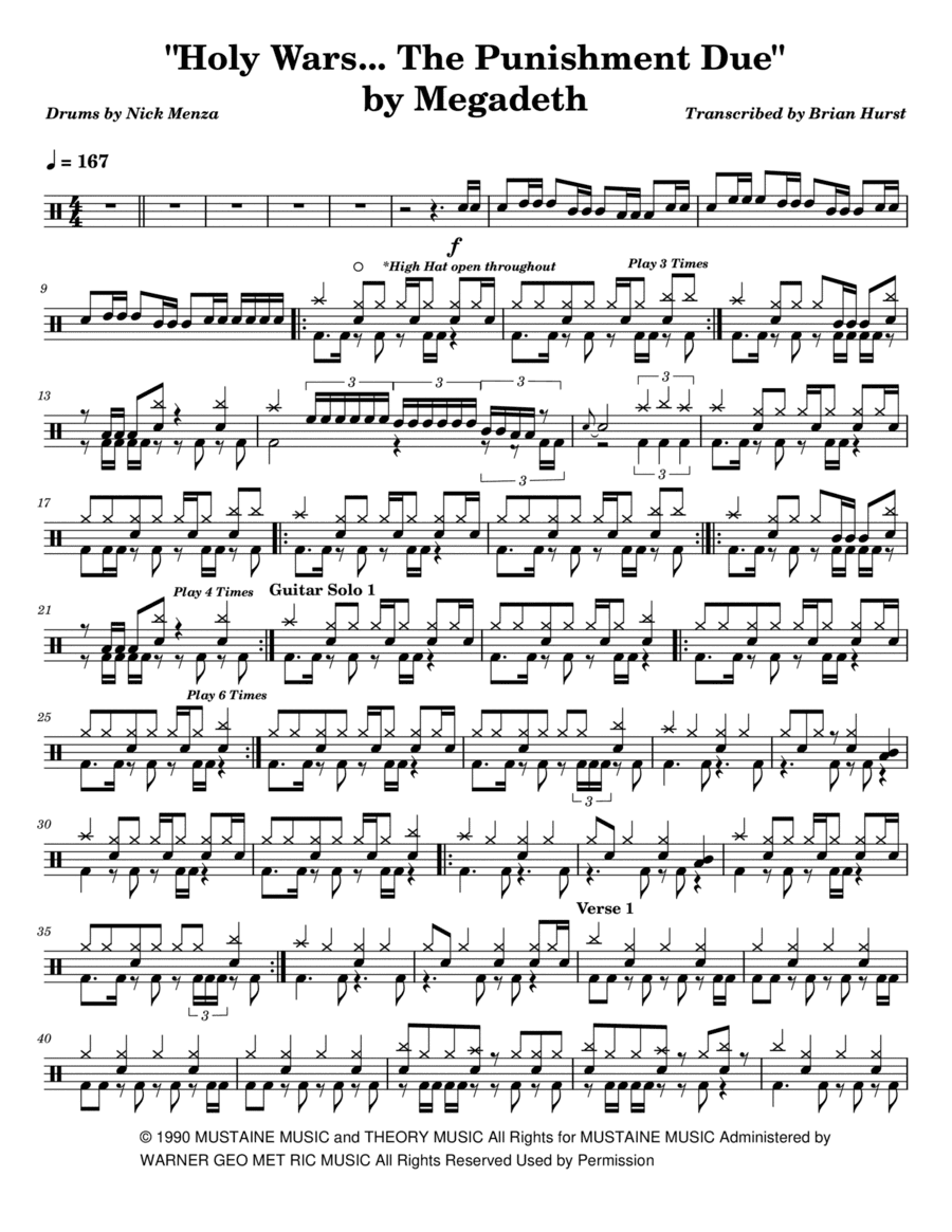 Holy Wars...the Punishment Due (arr. Brian Hurst)