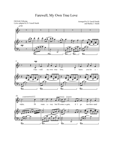 Farewell, My Own True Love Medium High (arr. D. Farrell Smith and Shelley J. Smith)