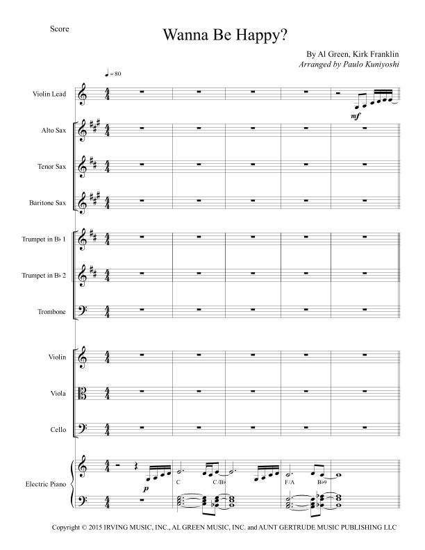 Wanna Be Happy? (arr. Paulo Kuniyoshi)