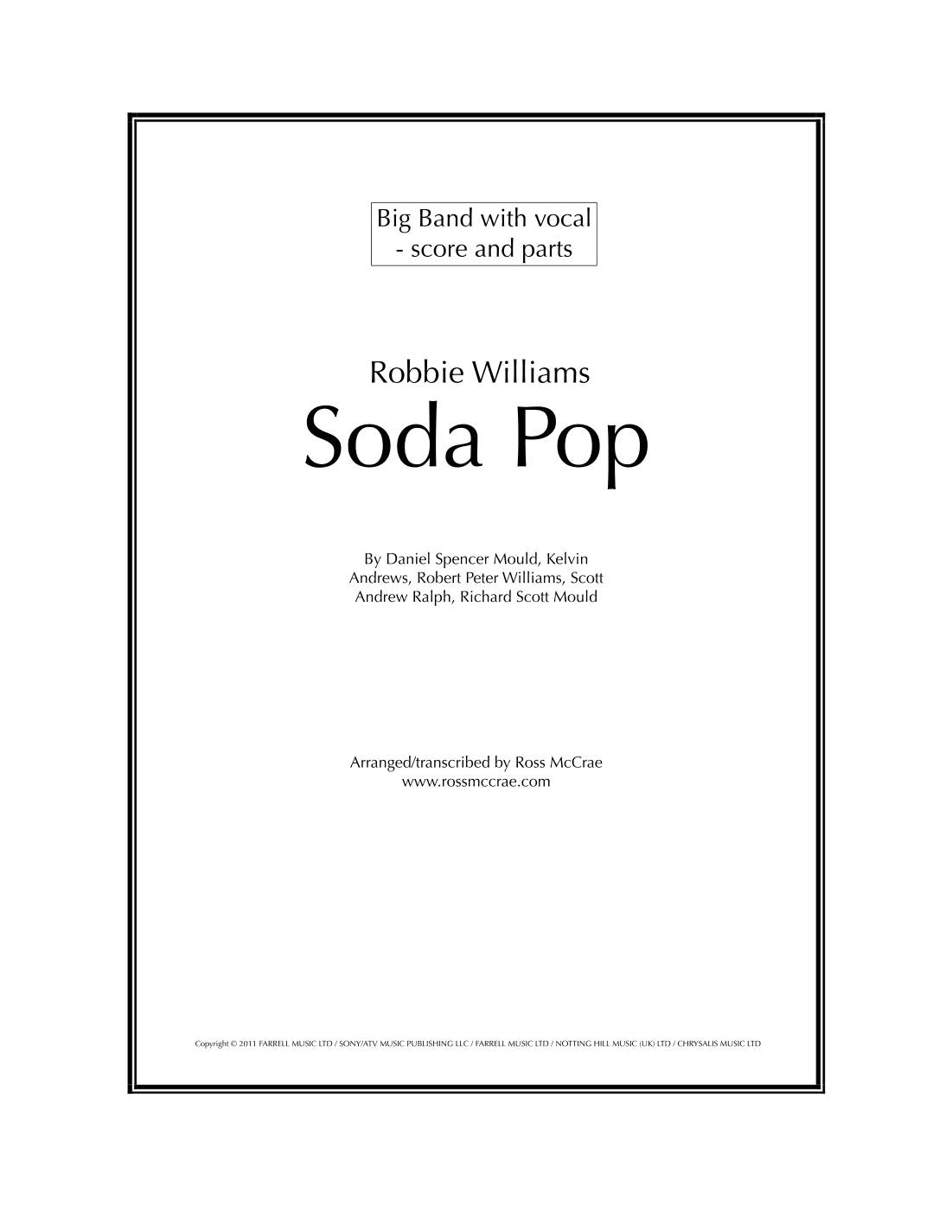 Soda Pop (arr. Ross McCrae)