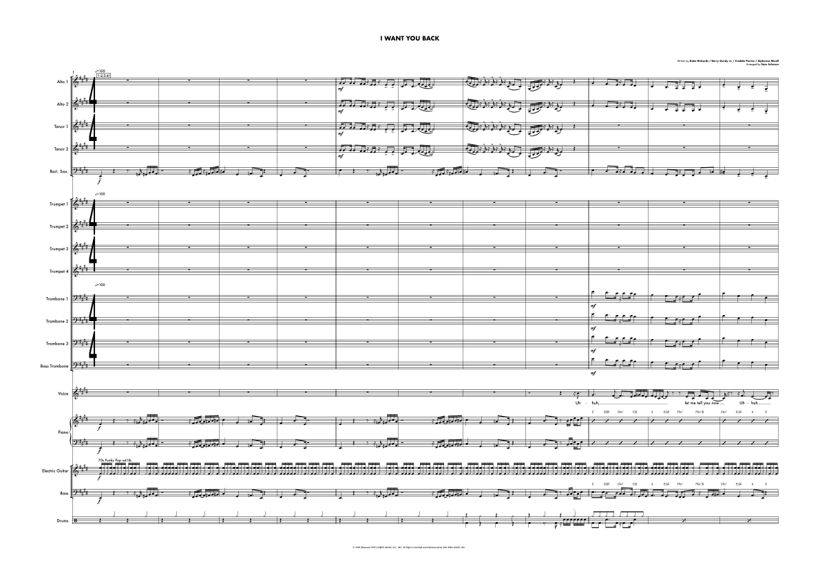 I Want You Back (arr. Sam Johnson)