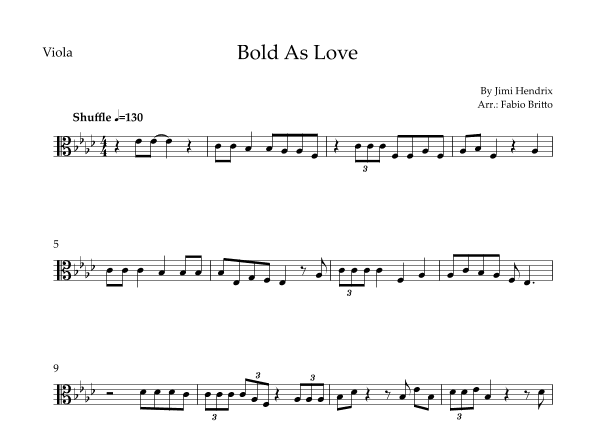 Bold As Love (arr. Fabio Britto)