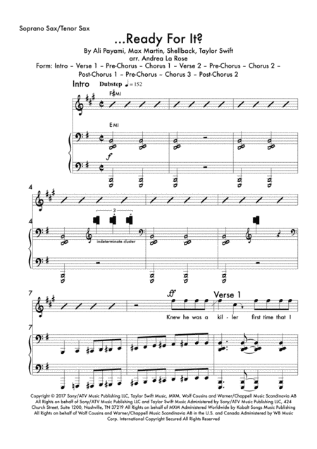 ...ready For It? (arr. Andrea La Rose)