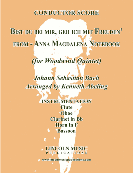 Bist du bei mir, geh ich mit Freuden' (for Woodwind Quintet) (arr. Kenneth Abeling)