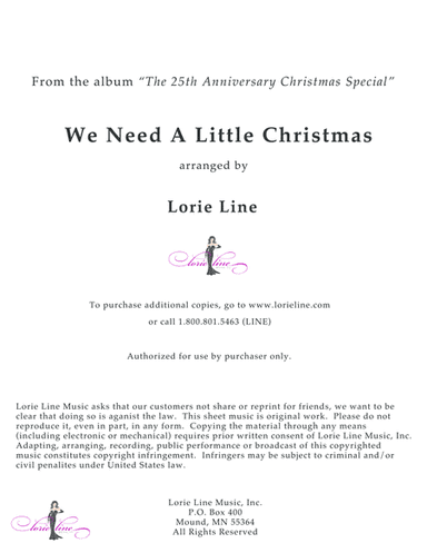 We Need A Little Christmas (arr. Lorie Line)